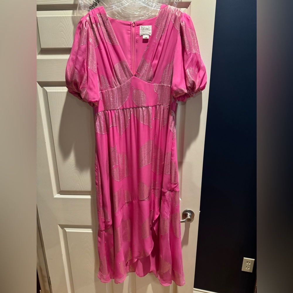 Shoshanna midnight dress, fuchsia & gold, size 12